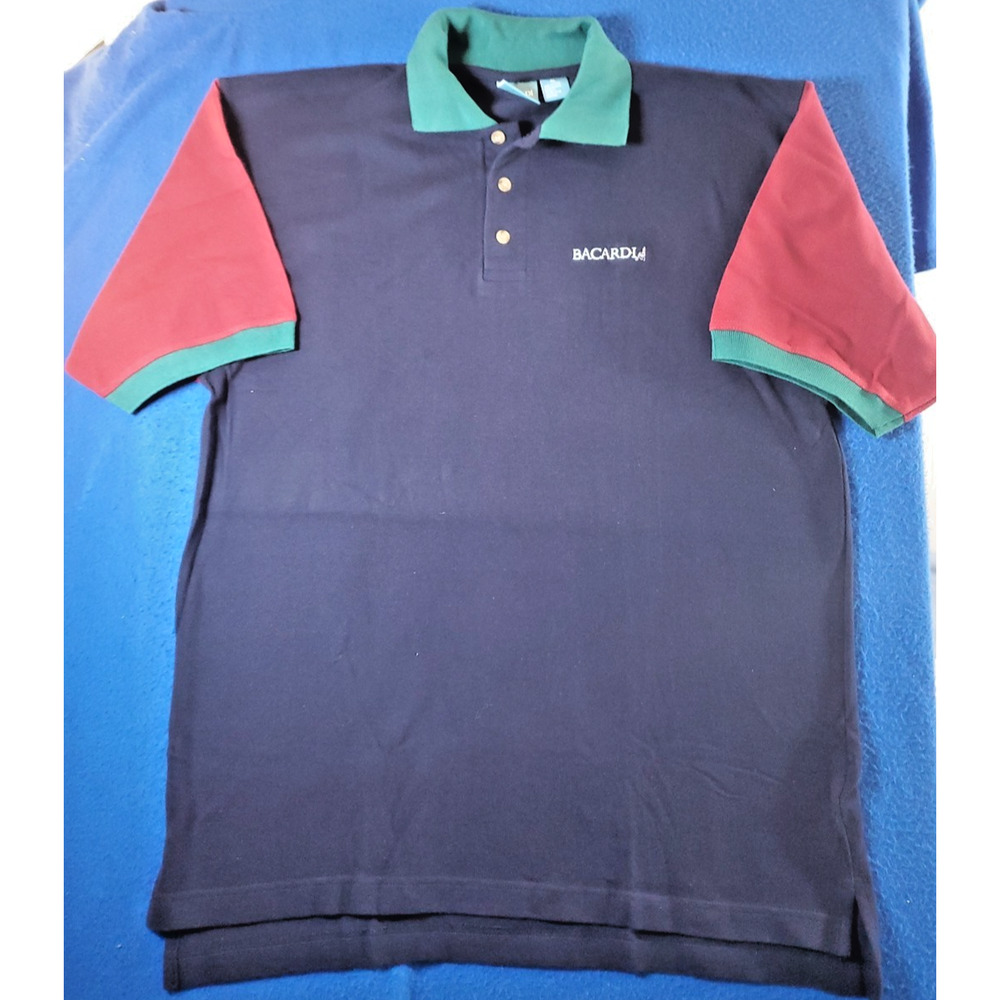 vintage Bacardi Rum Promotional Polo Shirt Men's Size XL New Nwot